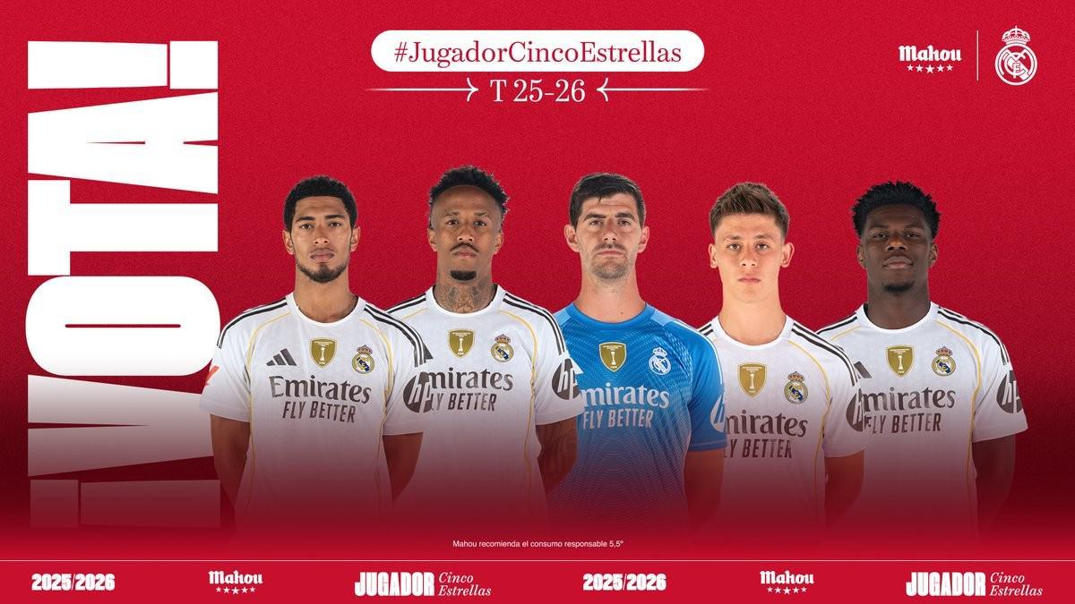 皇馬10月最佳球員候選：貝林領(lǐng)銜，米利唐、褲襪、居萊爾在列